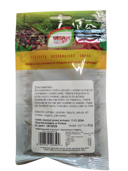 Zioła toskańskie 40g  Wega - Królewiecka 18 - Zakiszeni.sklep.pl a.png