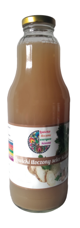 Sok Zakwas z Łowicki tłoczony seler kiszony 1 l.png