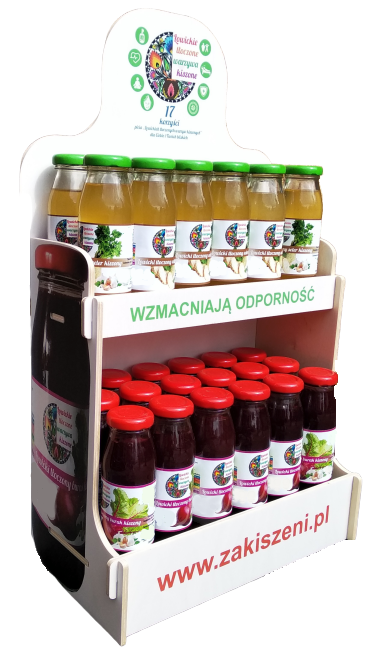 Stand soków z łowickie tłoczone warzywa kiszone, burki, selery, NFC.png