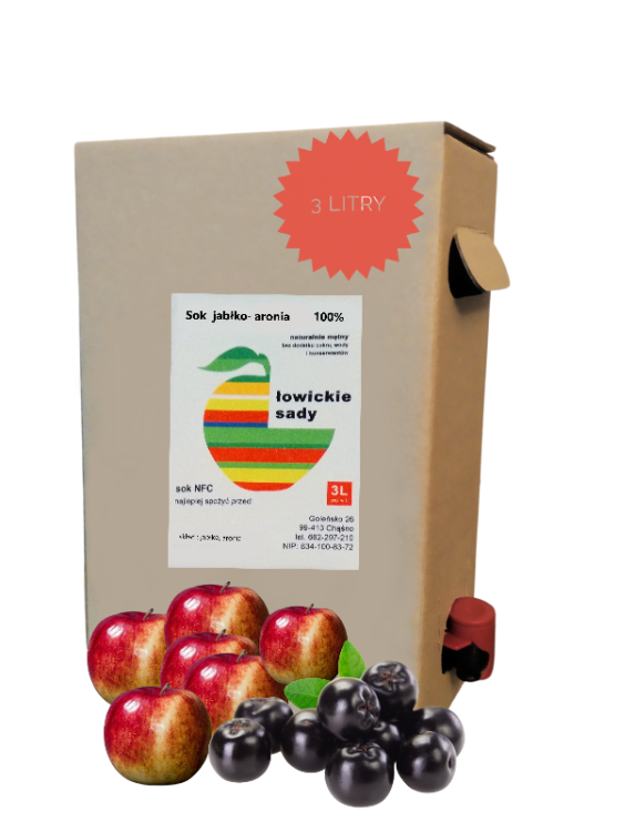 Sok Jabłko + Aronia Łowicki Tłoczony 3L 100% NFC.png