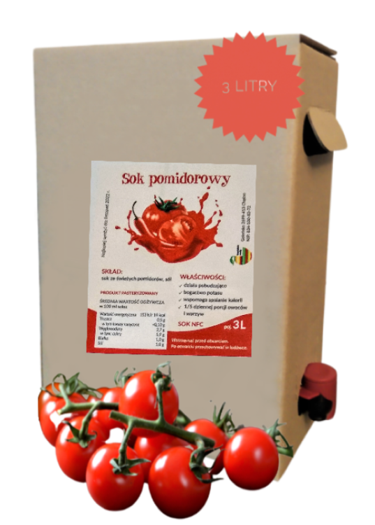Sok pomidorowy Łowicki Tłoczony 3L 100% NFC.png